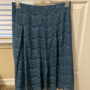 Blue lace skirt